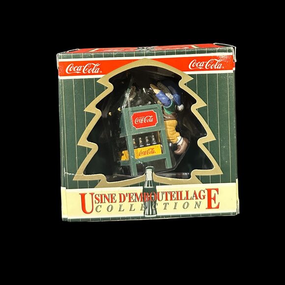 Vintage Coca-Cola Elf & Penguin Ornament – Christmas Coke Cooler Scene - Picture 7 of 8